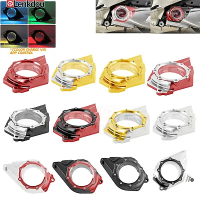 CNC Transmission Chain Cover Sprocket Guard W/ LED For Vespa GTS 250 300 GTV HPE • $132.79