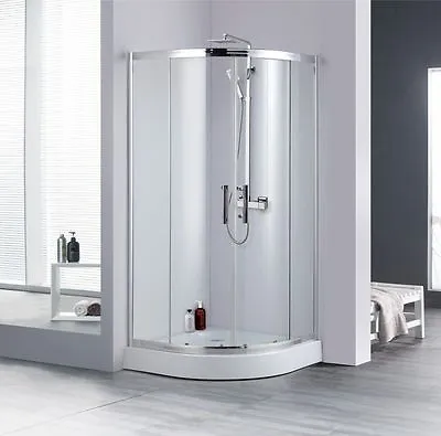 Clarence 700mm X 700mm Small Quadrant Shower Enclosure GRP Easyplumb TRAY • £375