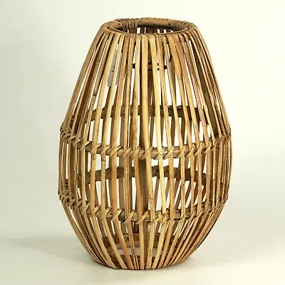 Urban Outfitters Bamboo Woven Pendant Light Shade 14.5  Tall 10  Diameter • $25