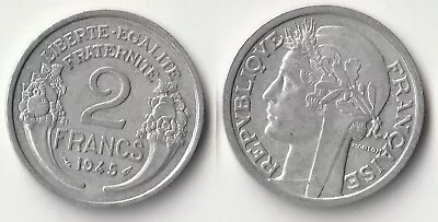 1945 France 2 Francs Coin • $1.50