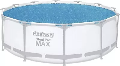 10FT Bestway Flowclear Steel Pro Frame Pool Solar Cover Paddling Swimming Pool • £17.95