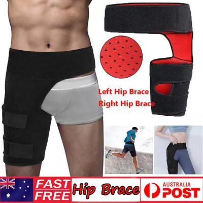 Hip Brace - Compression Groin Support Wrap For Sciatica Pain Relief Thigh L+R AU • $17.80