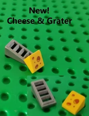 LEGO CHEESE & Grater Printed Slope Tile 1x1 Chef Tools Gear FOOD Picnic Party • $10.31