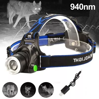 £14.81 • Buy  850nm/940nm IR Infrared Headlight Night Vision Head Torch Lamp Zoom LED Light