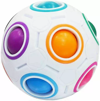 Magic Rainbow Fidget Ball Toy Speed Cube Brain Teaser Stress Relief For All New • £7.99