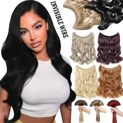 $8.40 • Buy Hidden Invisible Wire In One Piece Hair Extensions Nano Ring 100% Real As Human