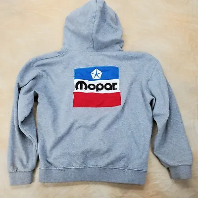 David Carey Originals MOPAR Hoodie Womens M Logo Pocket Full Zip Gray • $12.08