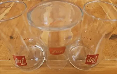 Vintage 7 UP  The Uncola  Upside Down Glasses! Set Of 3 Great Condition! JB  • £21.89