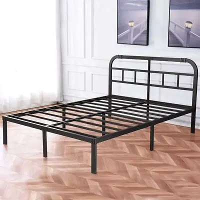 TATAGO King Size Heavy Duty 14 Inch 3500lbs Metal Platform Bed Frame W/Headboard • $89.99