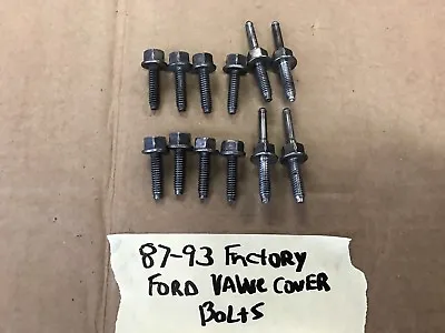 86-87-93 Ford Mustang Valve Cover Bolts Set Factory 5.0 EFI 302 351 Original OEM • $45