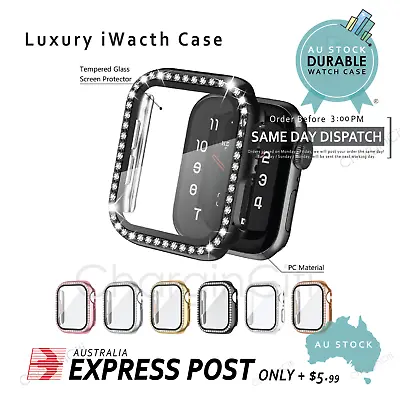 $8.95 • Buy Bling Plastic Bumper IWatch Protector Case Cover For Apple Watch 8 7 6 5 4 3 SE
