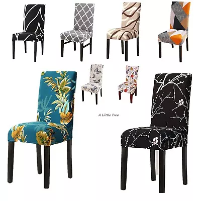 £4.85 • Buy Dining Stretch Removable Chair Covers Slipcover Wedding Banquet Home Seat Cover