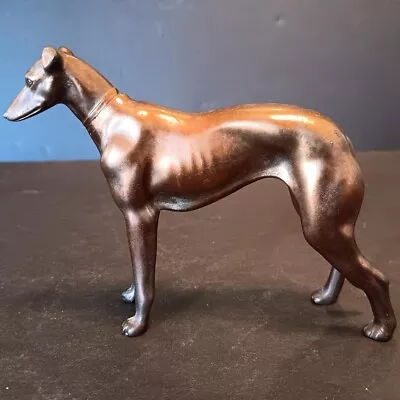Vintage Bronze Greyhound Statue Figurine 5  Tall  3 3/4  Long • $35.95