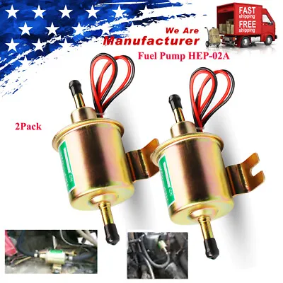 2 3-5 PSI12V Electric Fuel Pump HEP-02A Universal Inline Low Pressure Gas Diesel • $27.59