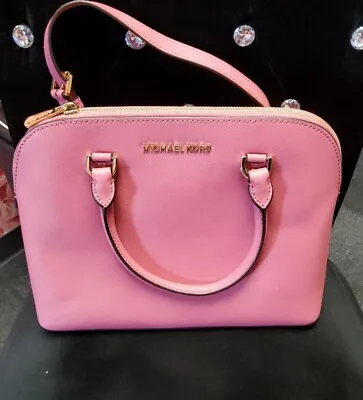 NWT Michael Kors Cindy Medium Dome Satchel PINK RET 258 • $89