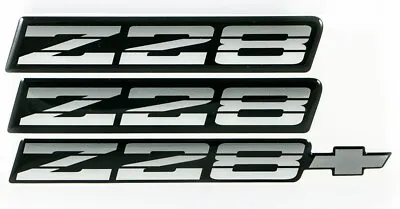 82-92 Camaro Z28 Tri Color Silver Rocker Bumper Emblem Set Z28EMBTRICOLORSILVER • $49.95