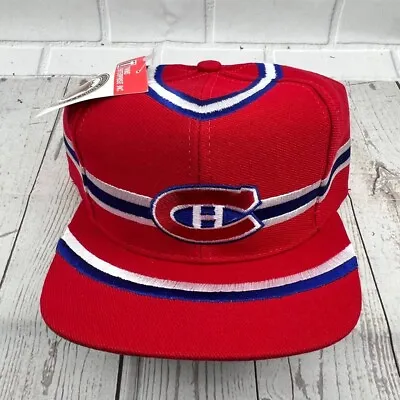 Vintage Montreal Canadiens NHL Jersey Twins Enterprise Hat Snapback Cap New Men • $99.99