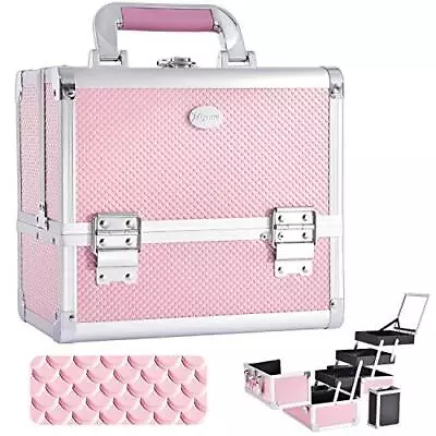 Joligrace Makeup Train Case Cosmetic Box 10 Inches Jewelry Organizer Professi... • $48.68