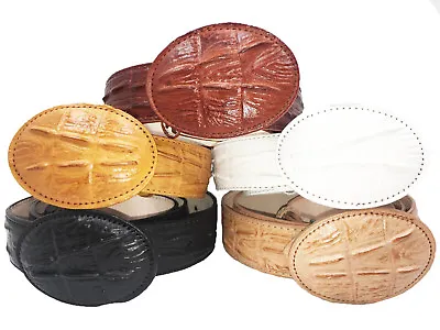 Leather Belt Crocodile Alligator Head Cut Design Embossed Genuine Leather Belt • $21.99