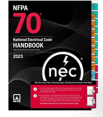 NFPA 70 National Electrical Code Handbook 2023 Edition With Tabs Hardcover • $85.99