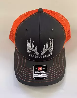 Richardson Crooked Bend Antlers Snapback Trucker Hat - Hunter Orange • $9.99