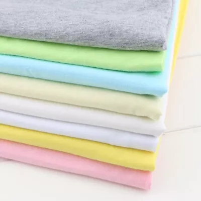 £3.99 • Buy *Clearance* 100% Knitted Jersey Cotton Stretch Interlock Fabric Material 58  