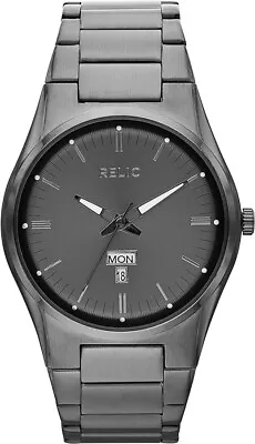 Relic By Fossil  Men's Sheldon Quartz Stainless Dress Watch Grey ZR12124 • $51.75