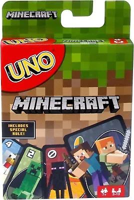 UNO Minecraft Card Game 112 Cards Family Children Friends Party Game XMAX GIFT • £5.99