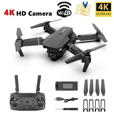 4K Dual Camera E88 RC Drone Flow Positioning WiFi FPV Helicopter RC Selfie RTF • $60