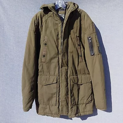 NWT Men's Buffalo David Bitton Parka Coat Military Green *Fits Like A Medium* • $79.99