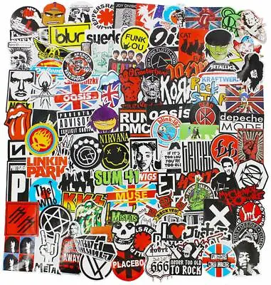 Rock Band Logo Stickers Decal Lot Punk Music Vinyl Heavy Metal Laptop Car Bumper • $13.85