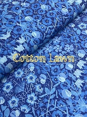 ✅New✅ Soft Touch Cotton Lawn Blend Dress Fabric Skirts Blouse Wraps Metre • £5.49