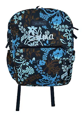 VERA BRADLEY Backpack Java Floral Nylon Laptop Book Bag Large 17 X14 X8  EMMA • $39.95