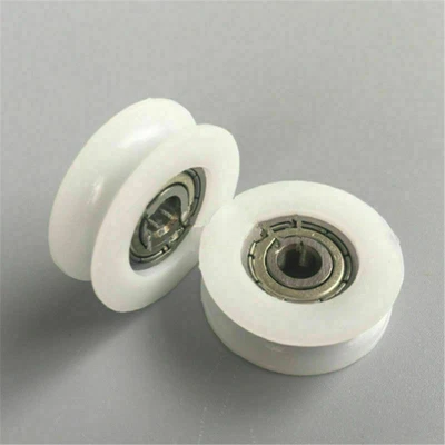 $3.59 • Buy U V Groove Metal Shield Nylon Pulley Wheels Roller Rail Ball Bearings 8~21mm