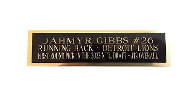 Jahmyr Gibbs Lions Nameplate For A Football Mini Helmet Display Case 1.5  X 6  • $6.50