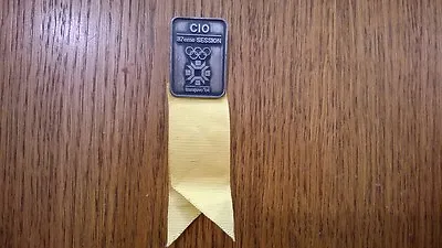 CIO - IOC 87th SESSION SARAJEVO 1984 OLYMPIC BADGE - VERY RARE ! • $99