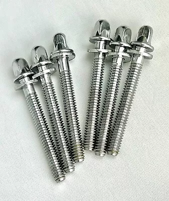 Sonor Force Square Tension Rods 6-pack 12-24x45mm Or 1 3/4   Chrome 145 941 79 • $8.99