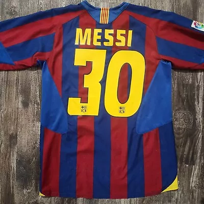 2006 Nike Barcelona Home Soccer Jersey Lionel Messi Kids XL Men S Argentina Spai • $170