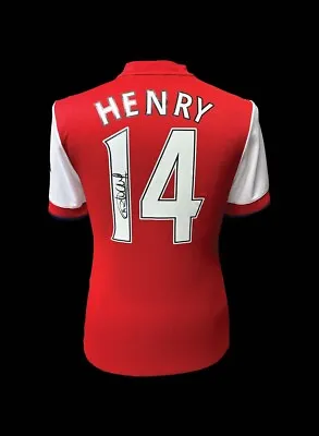 Thierry Henry Signed Arsenal Football Shirt With Proof Allstars Exclusive • £299.99