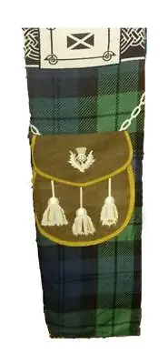 Scottish Kilt Tartan Beach Cotton Towel In The BLACK WATCH Design • £17.99