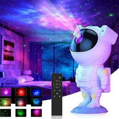 Astronaut Projector Galaxy Starry Sky Night Light Night Space LED Lamp W/Remote • £26.99