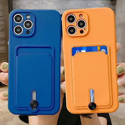 For IPhone 15 Pro Max 14 13 12 11 XS XR 87 Silicone Wallet Card Holder Case • $11.51