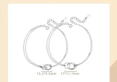 Bracelet 925 Interlocking Circles & Heart Infinity With Engraved Charms Bracelet • $20.99