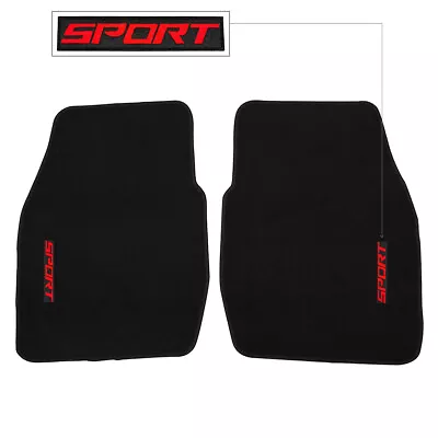 For 97-04 Dodge Dakota Floor Mats Carpets Front Nylon Black W/ Red Sport • $52.99