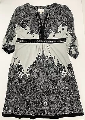 Eci New York Women's Dress Gray Embellished Size 10 Retail $69.99 • $24.99