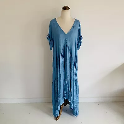 PQ The Label Women's Blue Maxi Dress Short Sleeve Size M/L • £18.64