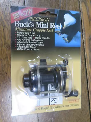 NOS BnM Bucks Mini Crappie Reel Righthand/ Lefthand Holds 50 Yards BMR1 • $19