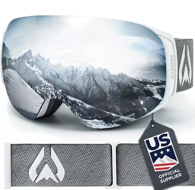 Wildhorn Roca Ski Goggles Men Women Anti-Fog/Scratch Stone Gray White • $39.98