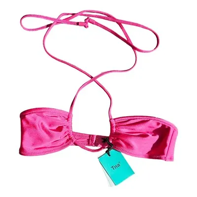 NWT  Aritzia TNA Mesa String Bikini Swim Halter Top Pink XXS • $18