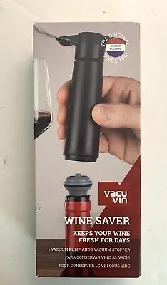 $8 • Buy Vacu Vin Black Pump With Wine Saver Stoppers - Keeps Wine Fresh For Up To 10 ...